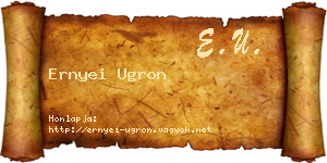 Ernyei Ugron névjegykártya
